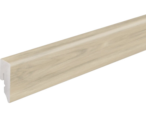 Plinthe PVC KU048L chêne beige FOEI79J plaxé 2400 x 38,5 x 15 mm Plinthe avec décor bois