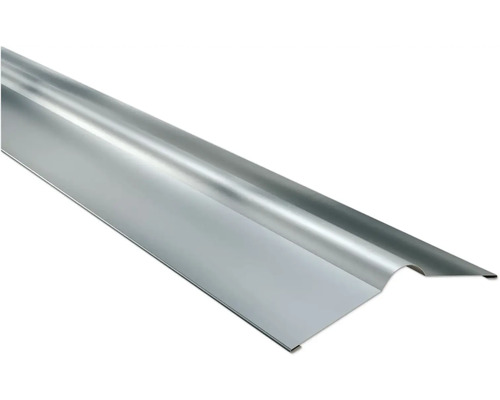 Faîtage droit plat PRECIT pour tôle trapézoïdale W20 alu zinc 1000x140x140 mm Tôle de rive métallique