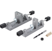 Wolfcraft Dübelhilfe Set mit Bohrer, Dübeln und Tiefenbegrenzer