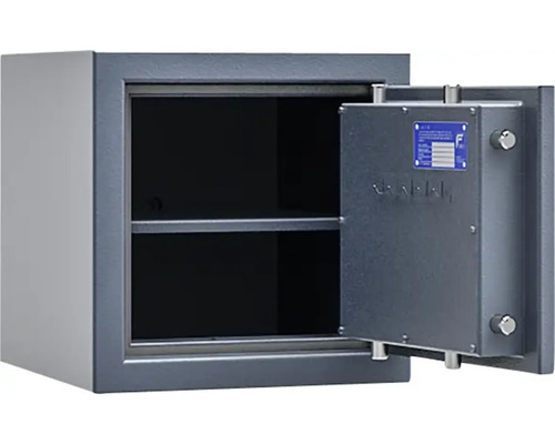 Coffre-fort ouvert avec une étagère