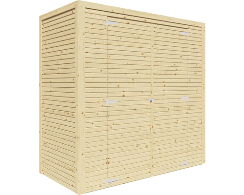 Armoire de jardin en bois avec deux portes pour l''extérieur