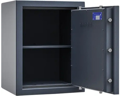 Coffre-fort ouvert avec une étagère