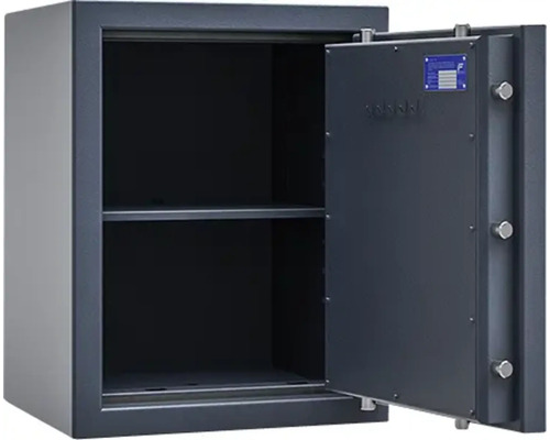 Geöffneter Tresor mit Fachboden