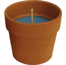Kerze in Terrakotta Blumentopf