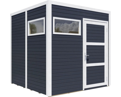 Abri de jardin avec fenêtres et porte