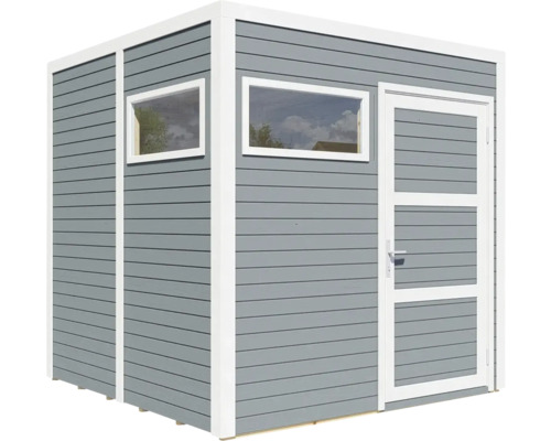 Abri de jardin avec fenêtres et porte