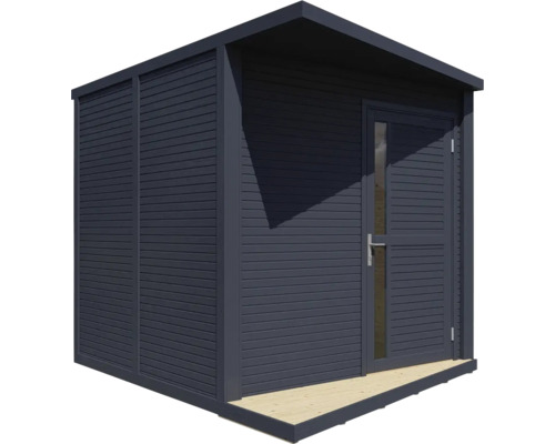 Abri de jardin avec porte et petit auvent