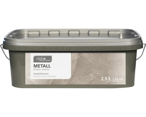 Peinture à effet métallique StyleColor MÉTAL bronze 2,5 l Peinture à effet métallique bronze en pot de 2,5 litres