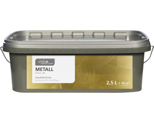 StyleColor METALL Metalleffektfarbe gold 2,5 l Eimer Metalleffektfarbe Gold 2,5 Liter