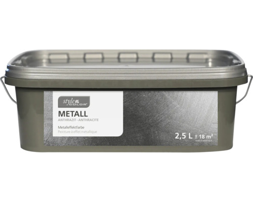 StyleColor METALL Metalleffektfarbe anthrazit 2,5 l Anthrazitfarbene Metalleffektfarbe im 2,5 Liter Eimer