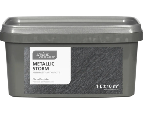 Peinture à effet brillant StyleColor METALLIC STORM anthracite 1l