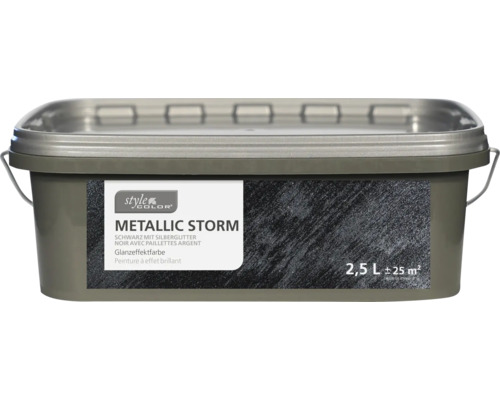 StyleColor METALLIC STORM Glanzeffektfarbe schwarz mit Silberglitter 2,5 l