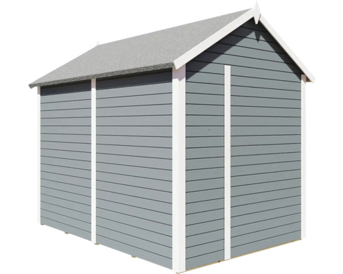 Abri de jardin avec toit à deux pentes et revêtement en bois horizontal