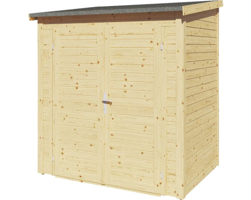 Armoire de jardin en bois avec double porte et carton bitumé