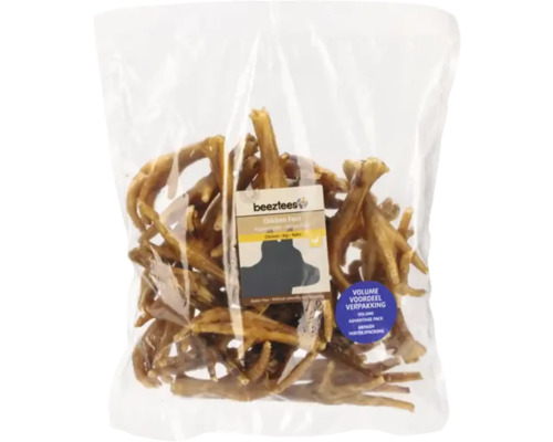 beeztees friandise pour chiens pieds de poulet 620 g Beetztees Pieds de poulet snack pour chien dans un emballage transparent