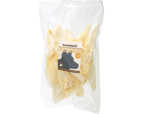 beeztees Hundesnack gepuffte Kaninchenohren 100 g Beutel mit gepufften Kaninchenohren für Hunde