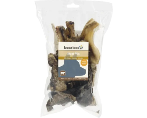 beeztees friandise pour chiens mélange de viande 250 g Beetztees Meat Mix snack pour chien dans un emballage transparent