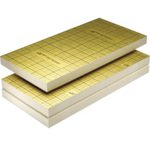 Zwei Swissopor PIR Premium Dämmplatten