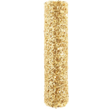 Dekorative goldfarbene Tischkerze mit Pailletten