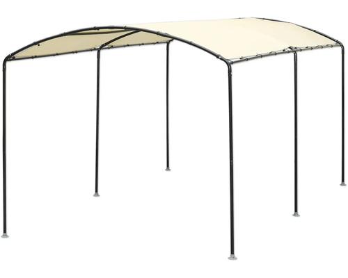 Pavillon avec toit en tissu et structure en acier