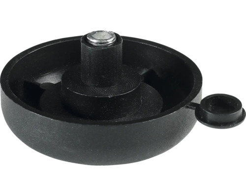 Möbelgleiter mit Innenverstellung Ø 50 x 19 mm Kunststoff schwarz bis 40 kg Möbelgleiter aus Kunststoff mit Schraube