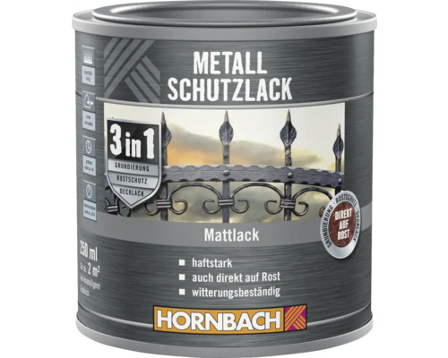 Dose Metallschutzlack matt, 250 ml, 3in1 Grundierung, Rostschutz, Decklack von Hornbach