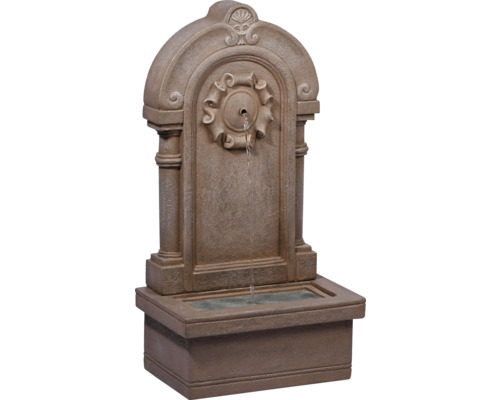 Gartenbrunnen Poseidon 40 x 26 cm Polyresin braun