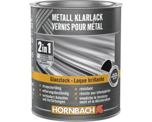 Vernis métallique brillant 750 ml Bombe de vernis transparent pour métal de Hornbach