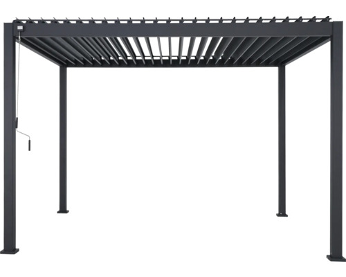 Pergola autoportante avec lamelles réglables pour le jardin