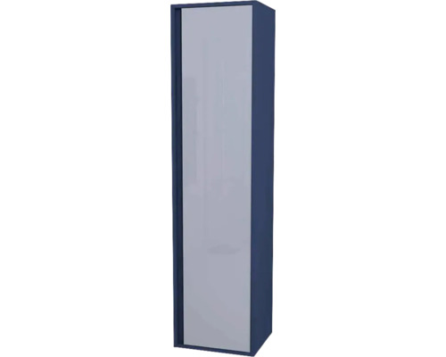 Armoire haute suspendue avec 1 porte Devo Cristal 2.0 droite lxhxp 40x160x35 cm tyrolean blue/metal blue glass