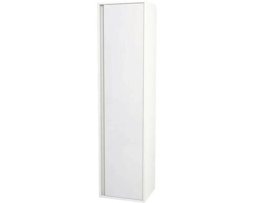 Armoire haute suspendue avec 1 porte Devo Cristal 2.0 droite lxhxp 40x160x35 cm alpine white/signal white glass