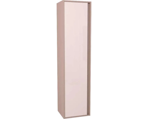 Armoire haute suspendue avec 1 porte Devo Cristal 2.0 gauche lxhxp 40x160x35 cm antique rose/rosa pesca glass