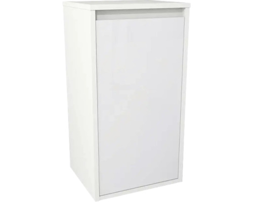 Demi armoire haute suspendue avec 1 porte Devo Cristal 2.0 droite lxhxp 40x76x35 cm alpine white/signal white glass