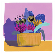 Illustration eines Blumenarrangements in einem Korb
