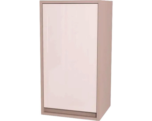 Armoire suspendue avec 1 porte Devo Cristal 2.0 gauche lxhxp 40x76x35 cm antique rose/rosa pesca glass