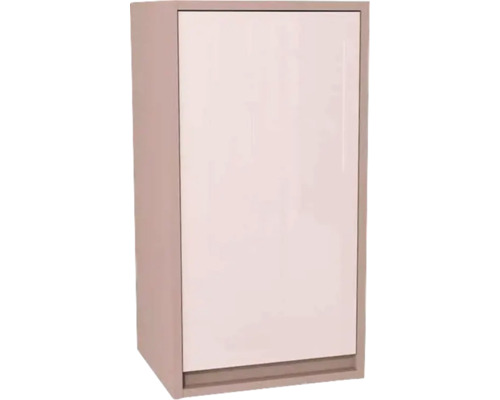 Armoire suspendue avec 1 porte Devo Cristal 2.0 droite lxhxp 40x76x35 cm antique rose/rosa pesca glass