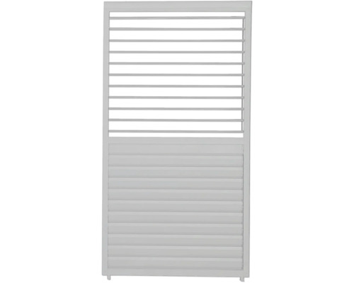 Élément de protection visuelle avec lamelles et grille