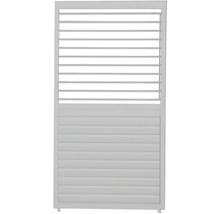 Panneau de protection visuelle avec lamelles et structure grillagée