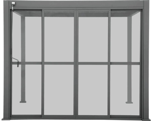 Porte coulissante Mirador Classic, Deluxe PC 300 279 x 235 cm anthracite Paroi coulissante vitrée pour pergola de terrasse