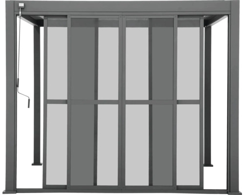 Pergola avec protection contre le vent