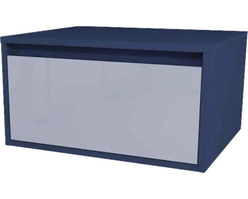 Waschtischunterschrank Devo Cristal 2.0 BxHxT 60x32x49 cm tyrolean blue/metal blue glass