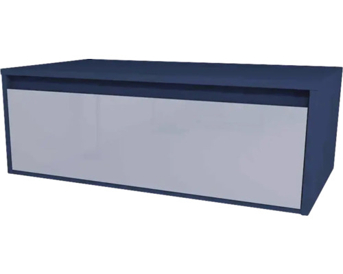 Waschtischunterschrank Devo Cristal 2.0 BxHxT 90x32x49 cm tyrolean blue/metal blue glass