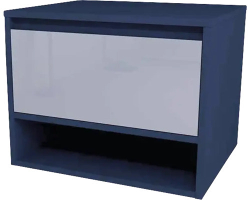 Waschtischunterschrank Devo Cristal 2.0 BxHxT 60x47x49 cm tyrolean blue/metal blue glass