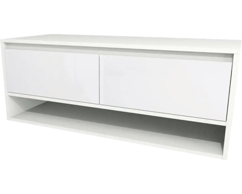 Waschtischunterschrank Devo Cristal 2.0 BxHxT 120x47x49 cm alpine white/signal white glass