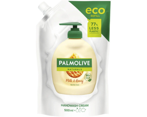 Palmolive Recharge savon liquide Naturals Lait et miel 500 ml Palmolive recharge de crème lavante pour les mains au lait et au miel, 500 ml