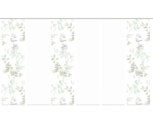 Panneau japonais Alya impression numérique sauge 60x245 cm lot de 6