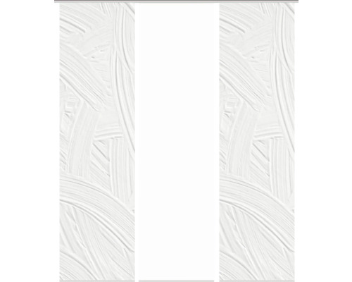 Flächenvorhang Talia Digitaldruck weiss 60x245 cm 3 er-Set