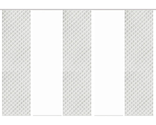 Flächenvorhang Marpent Digitaldruck grau 60x245 cm 5 er-Set