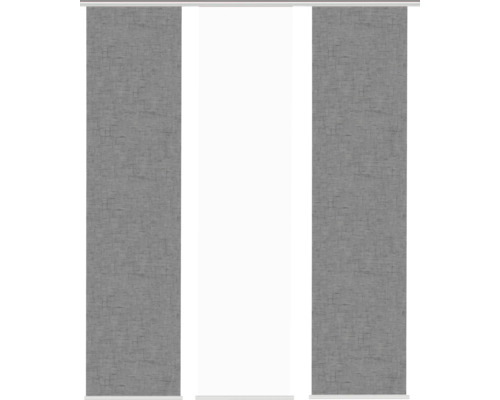 Panneau japonais Pive impression numérique gris 60x245 cm lot de 3