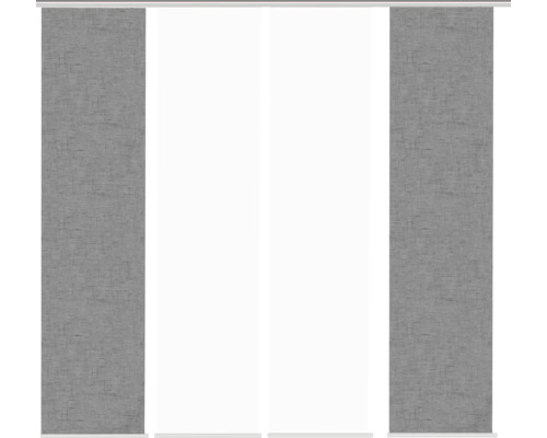 Panneau japonais Pive impression numérique gris 60x245 cm lot de 4